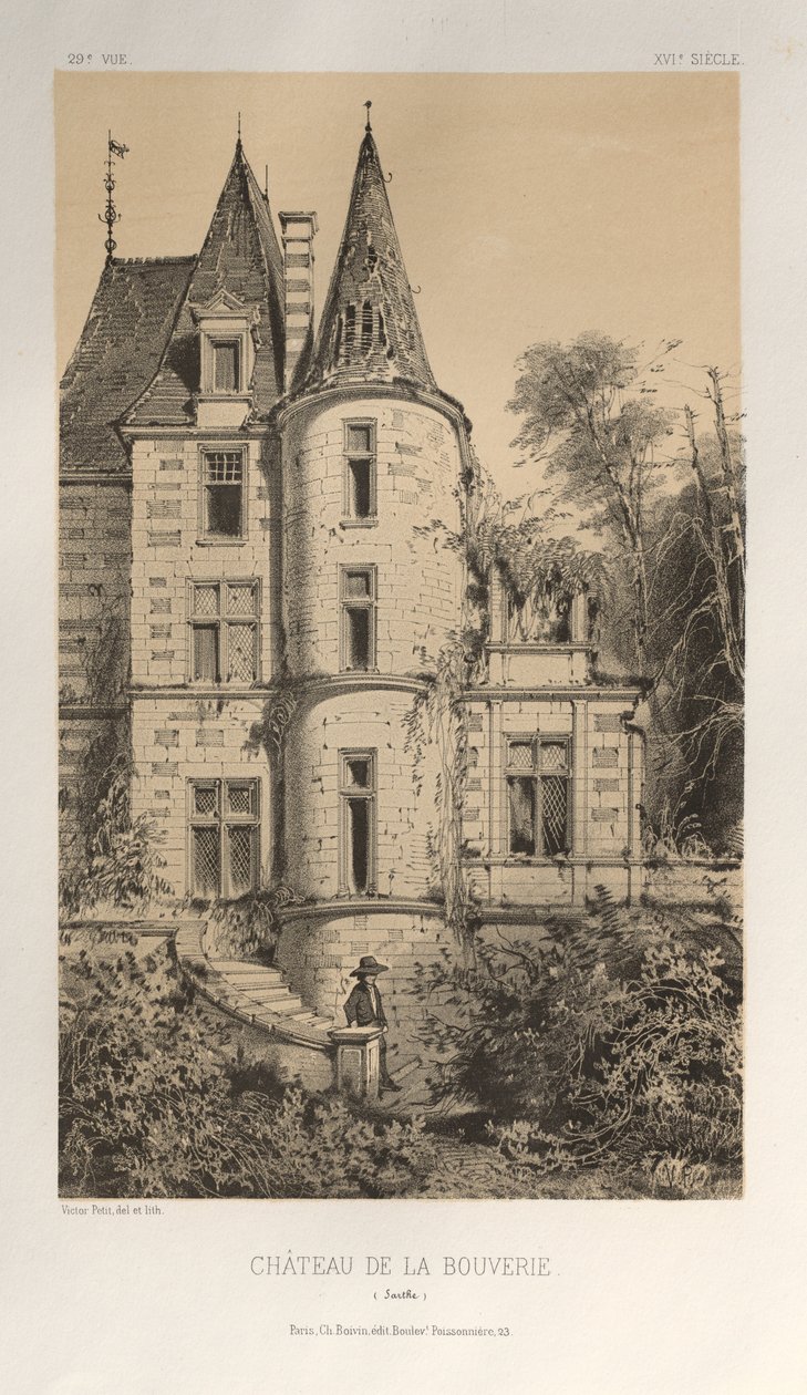 Pl. 29, Chateau De La Bouverie Sarthe, 1860 de Victor Petit