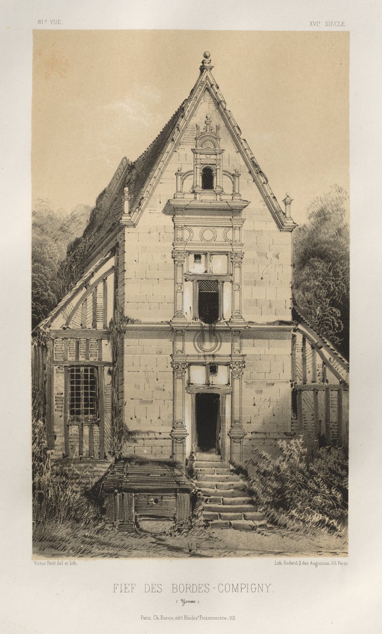 ...Pl. 81, FIEf Des Bordes-Compigny Yonne, 1860 de Victor Petit
