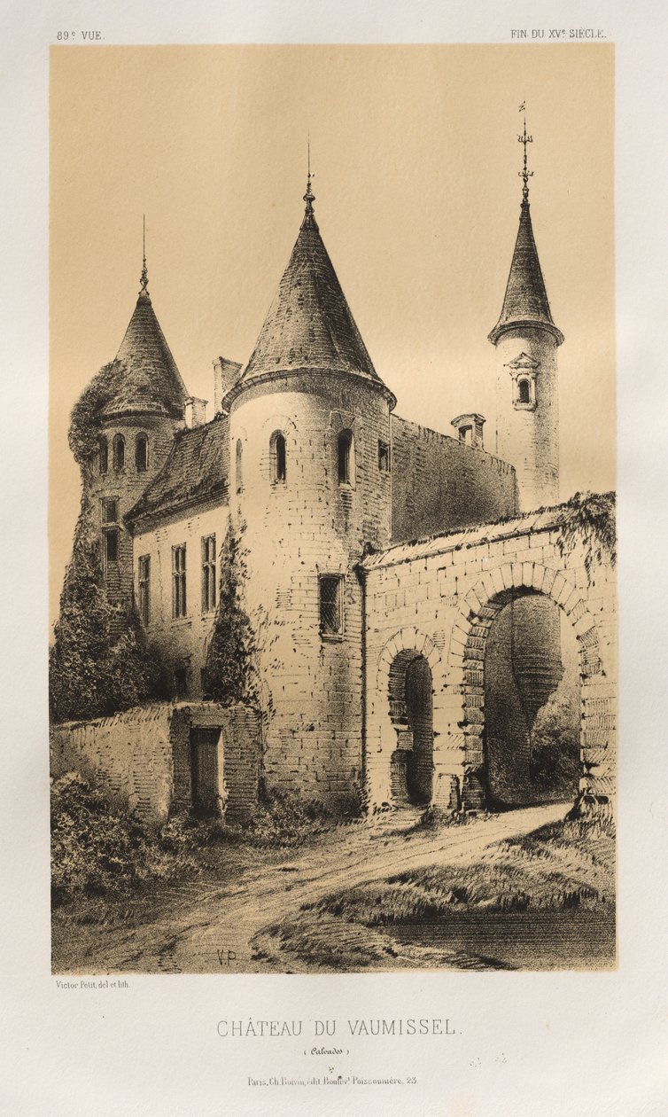 Pl. 89, Château du Vaumissel Calvados, 1860 de Victor Petit