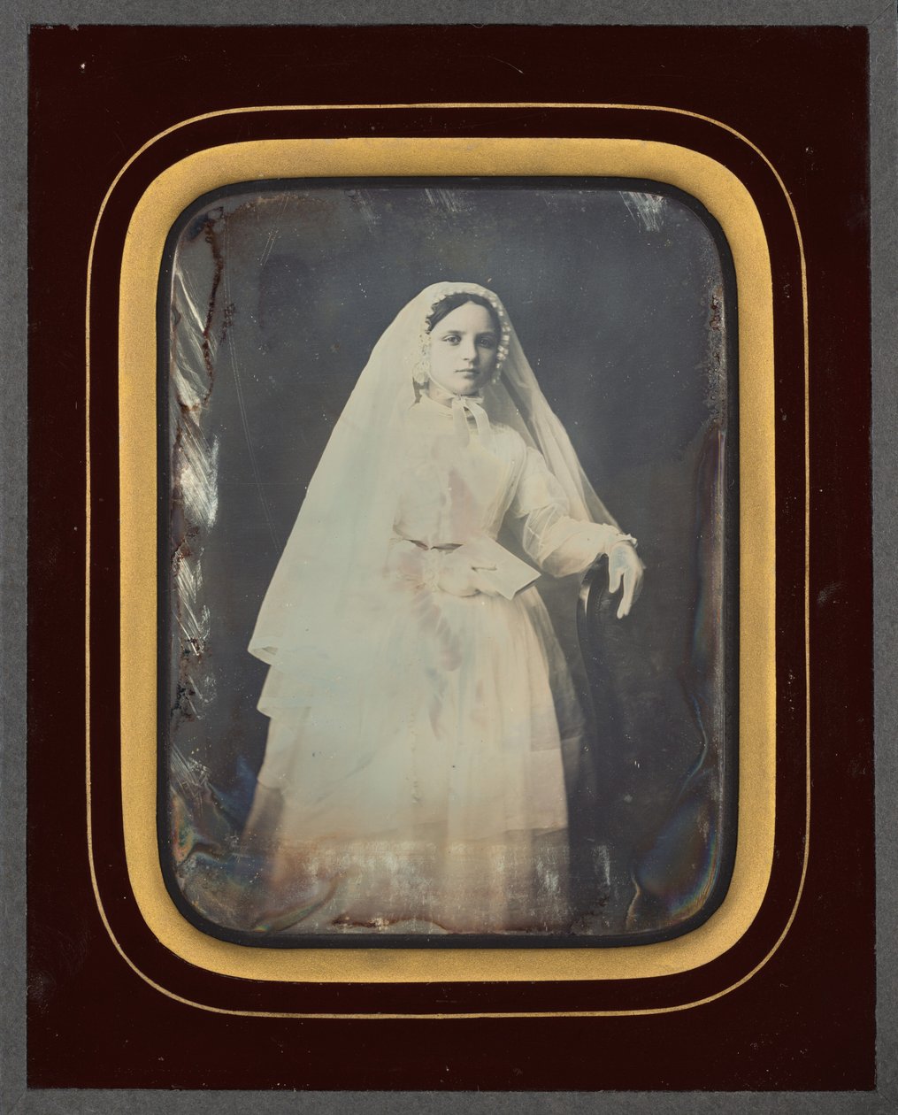 Retrato de niña,c. 1853 (foto) de Victor Plumier