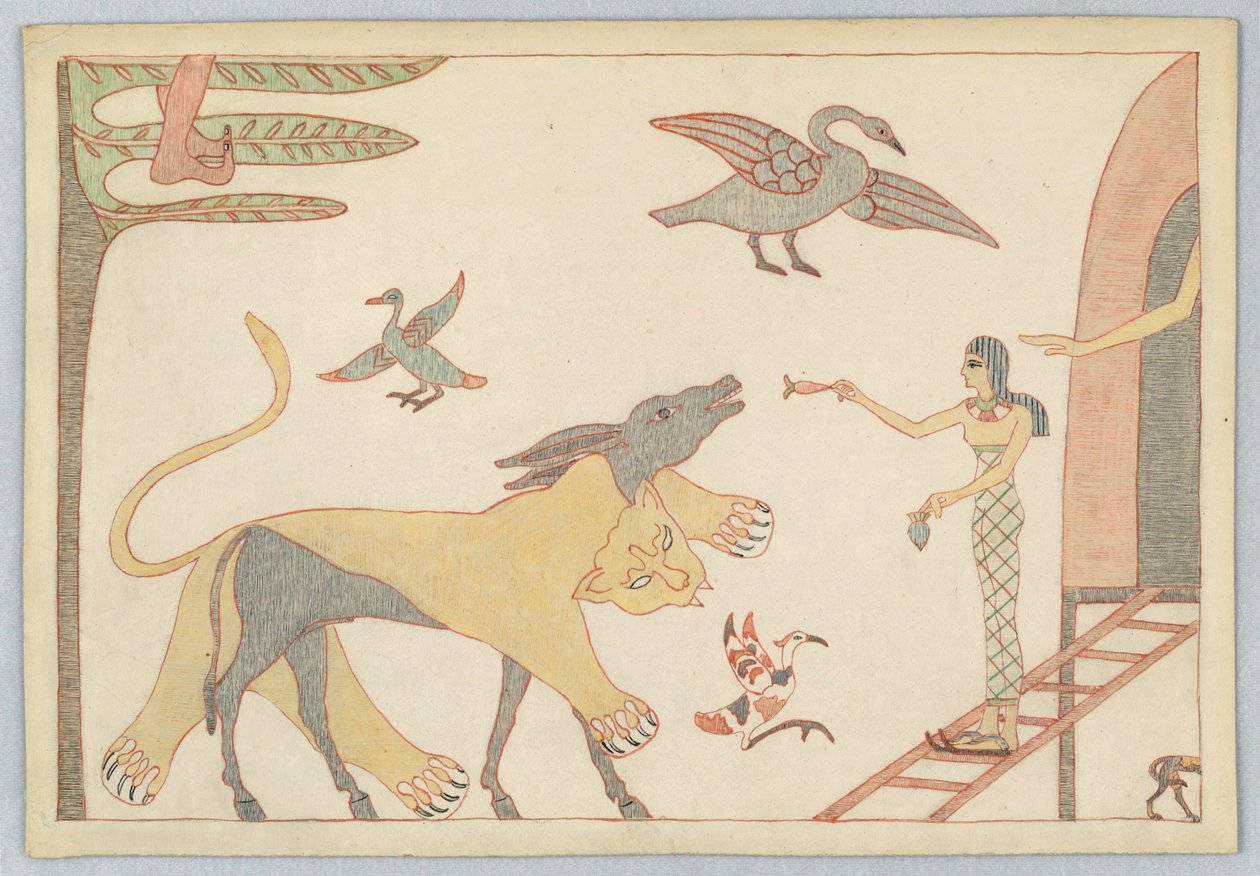 El asno vestido con la piel del león, ilustración para las fábulas de Esopo de Victor Wilbour