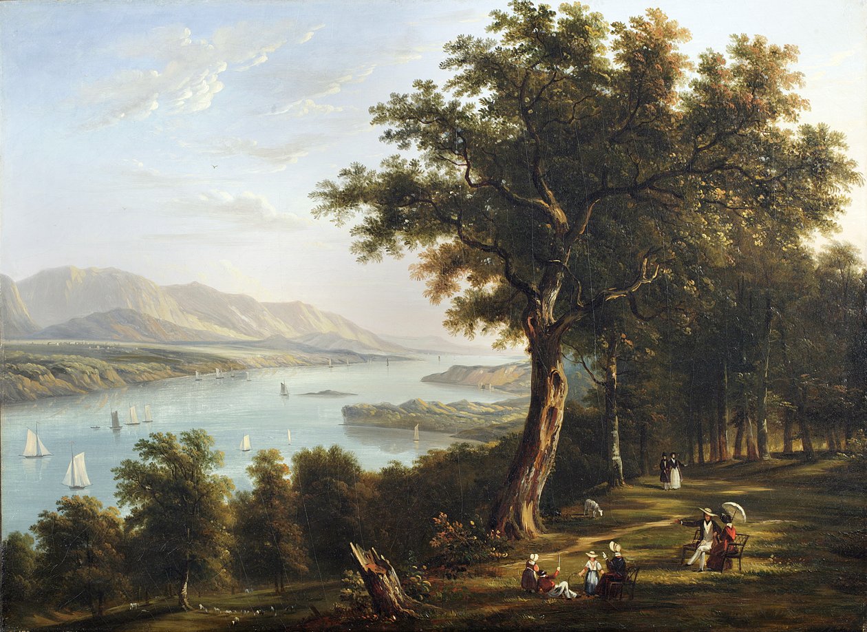 Vista desde Hyde Park en el río Hudson (1845) de Victor de Grailly