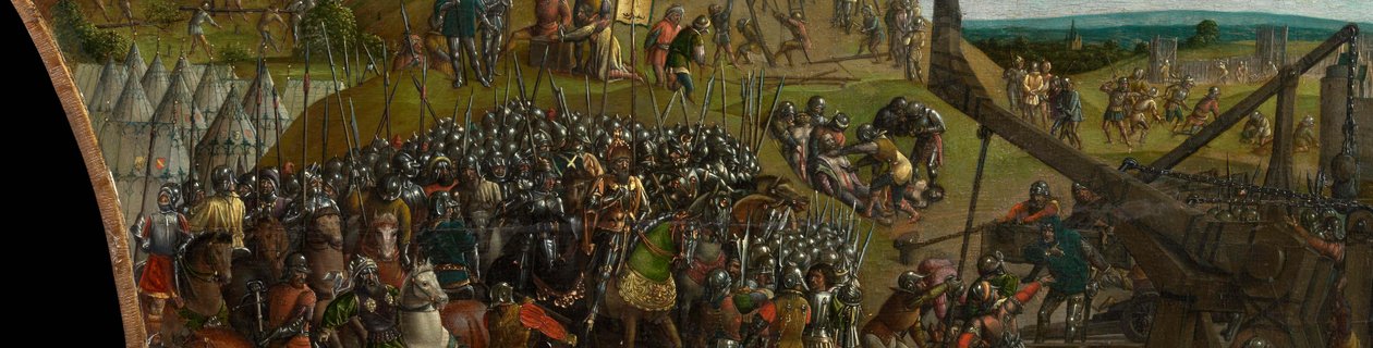 Conquista de Jerusalén por Tito (predela) de Vienna Master of Mary of Burgundy