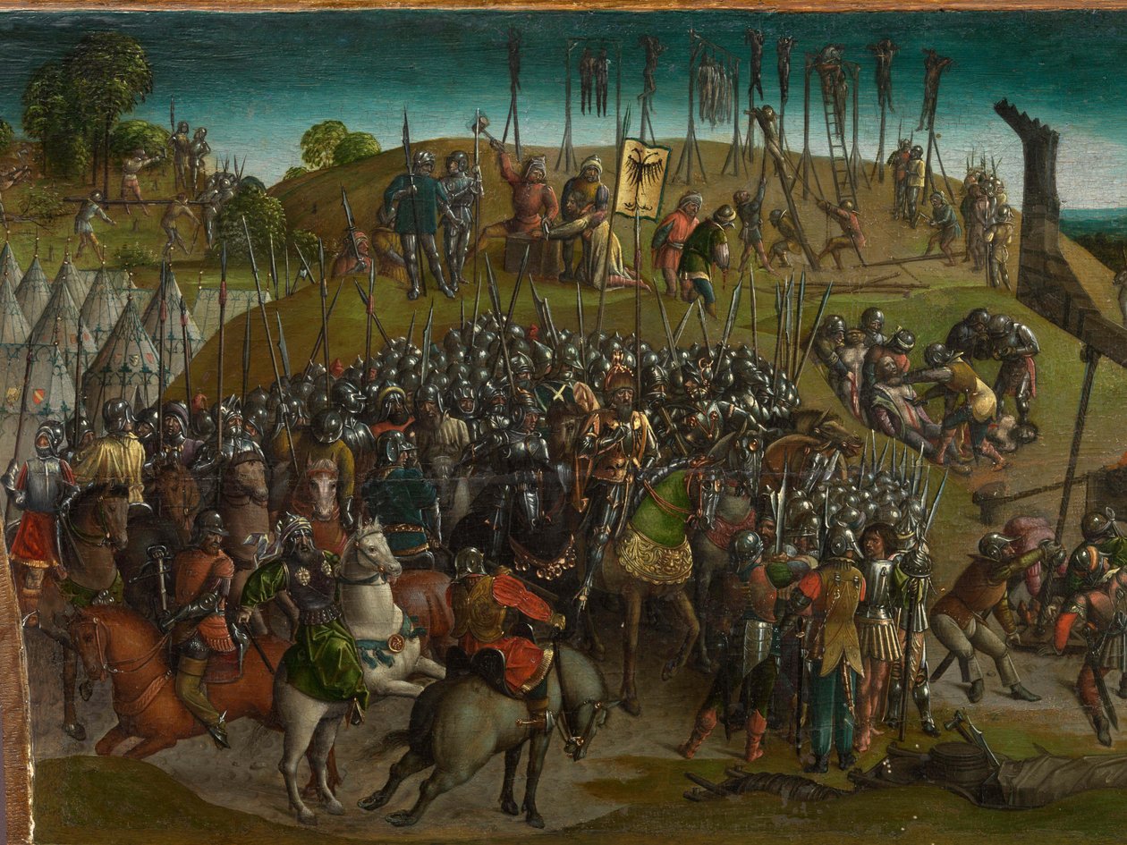 Conquista de Jerusalén por Tito (predela) de Vienna Master of Mary of Burgundy