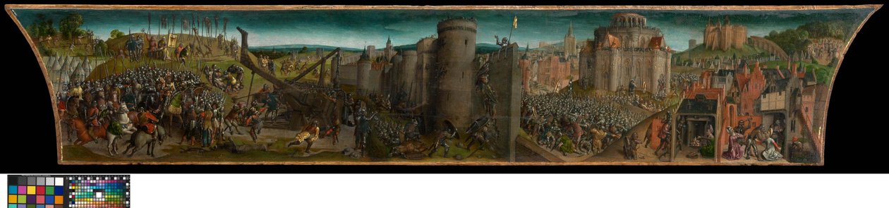 Conquista de Jerusalén por Tito (predela) de Vienna Master of Mary of Burgundy