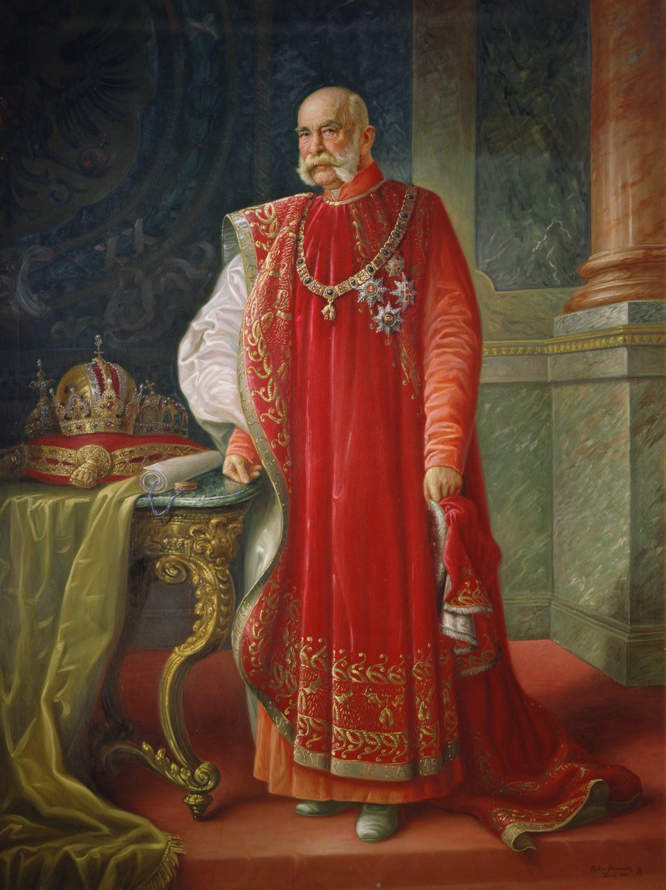 Francisco José I de Austria, c.1916 (óleo sobre lienzo) de Vienna Nedomansky Studio