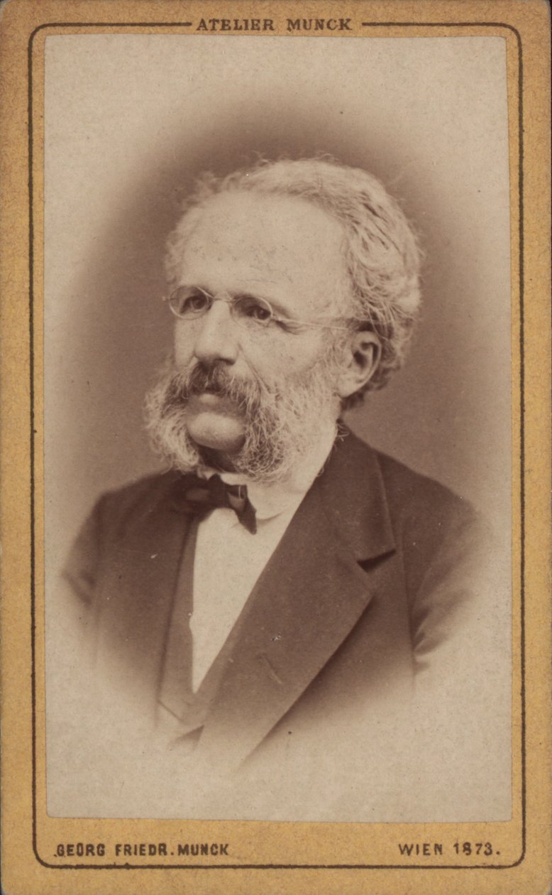 Retrato del compositor August Wilhelm Ambros 1816-1876, 1773 de Vienna . Photo studio Georg Friedrich