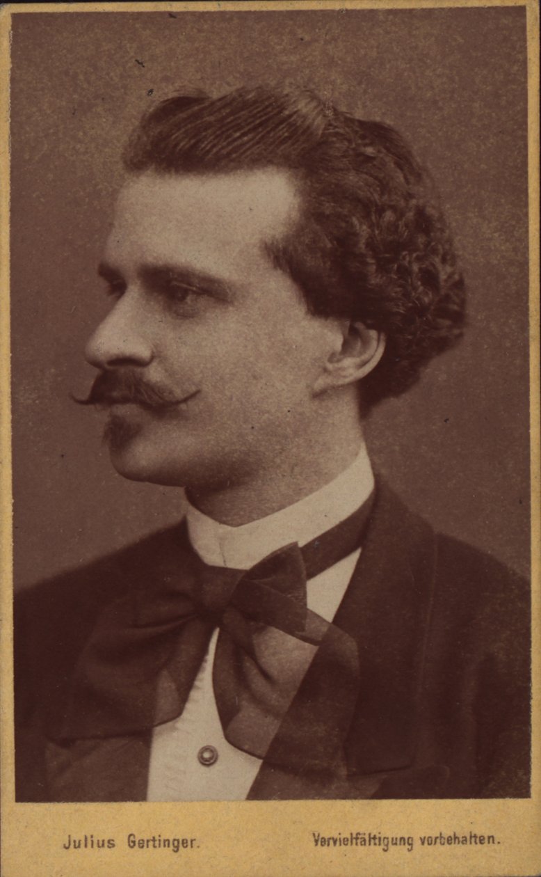 Retrato del compositor Eduard Strauss 1835-1916, 1874 de Vienna . Photo studio Julius Gertinger