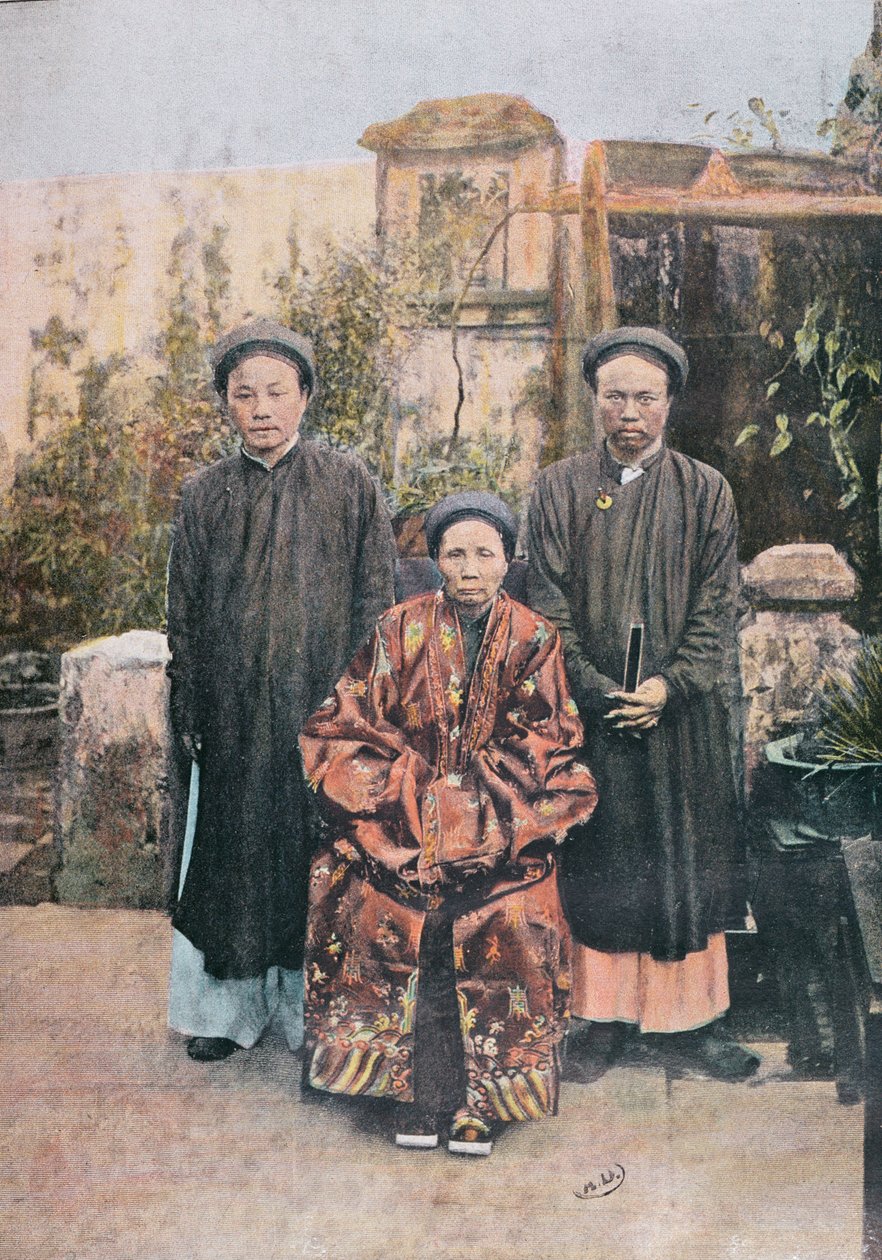 Familia de ciudadanos prominentes en Faifo, finales del siglo XIX de Vietnamese School
