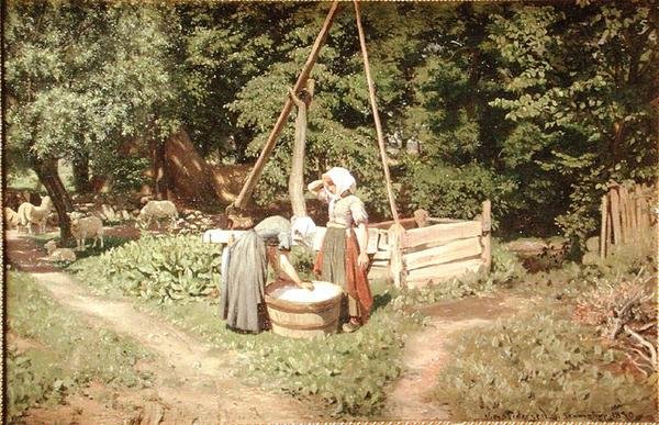 Jóvenes en el pozo de Viggo Pedersen