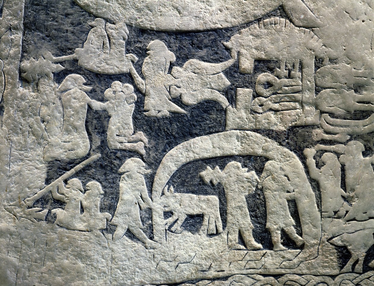 Detalle de la leyenda de Valhalla, de la Isla de Gotland de Viking
