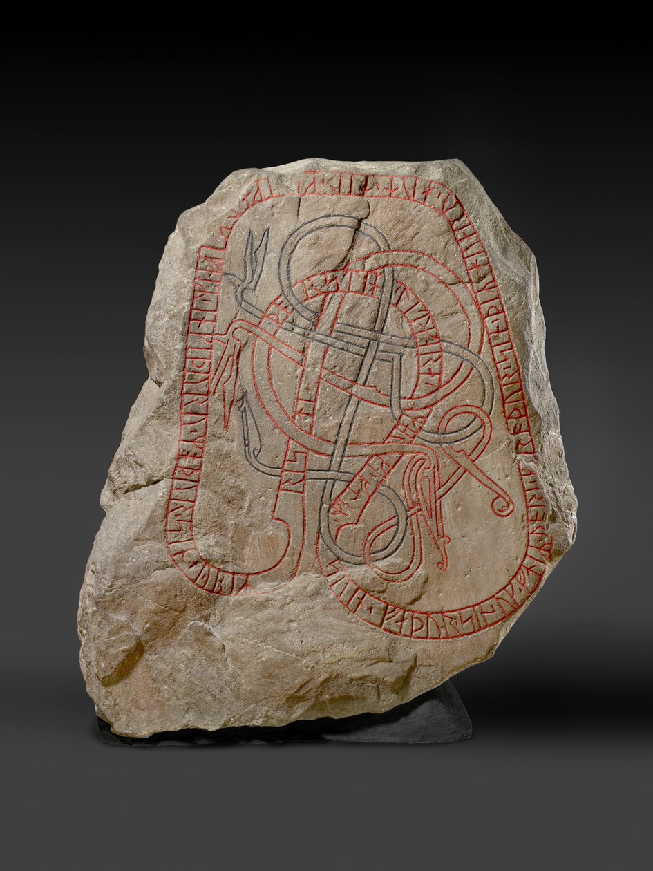 Piedra Rúnica con inscripción roja, c.787-1100 de Viking