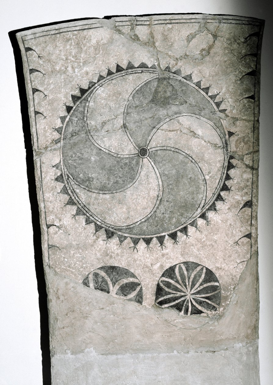 Piedra rúnica con símbolo solar, siglo VII-VIII de Viking