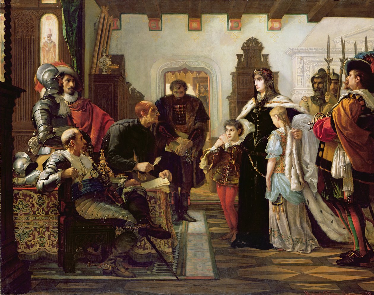 El juicio de Ilona Zrinyi, 1859 de Viktor Madarász