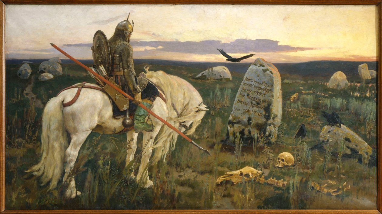 Vityaz en la encrucijada de Viktor Mikhaylovich Vasnetsov