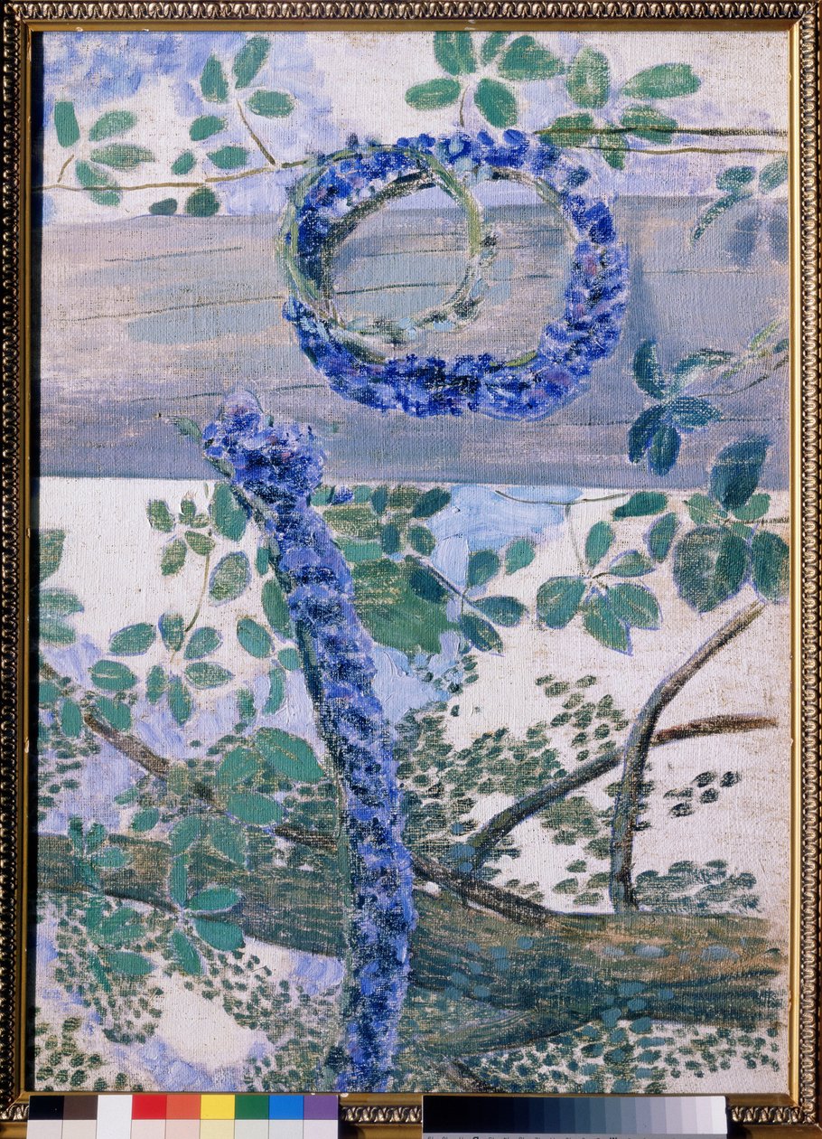 ""Les guirlandes de bleuets"" Peinture de Viktor (Victor) Borisov-Musatov (Borisov Musatov) (1870-1905) 1905 State Tretyakov Gallery, Moscou de Viktor Elpidiforovich Borisov Musatov