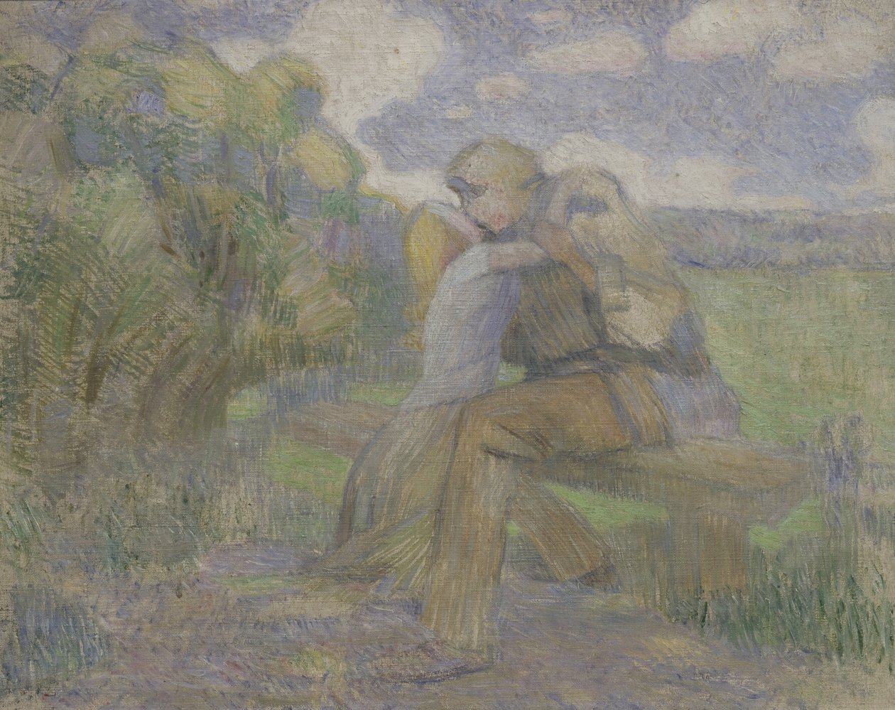El beso, 1897 de Viktor Elpidiforovich Borisov Musatov