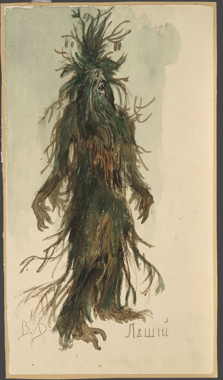 Leshy. Diseño de vestuario para la ópera La Doncella de Nieve de N. Rimsky-Korsakov de Viktor Mikhaylovich Vasnetsov