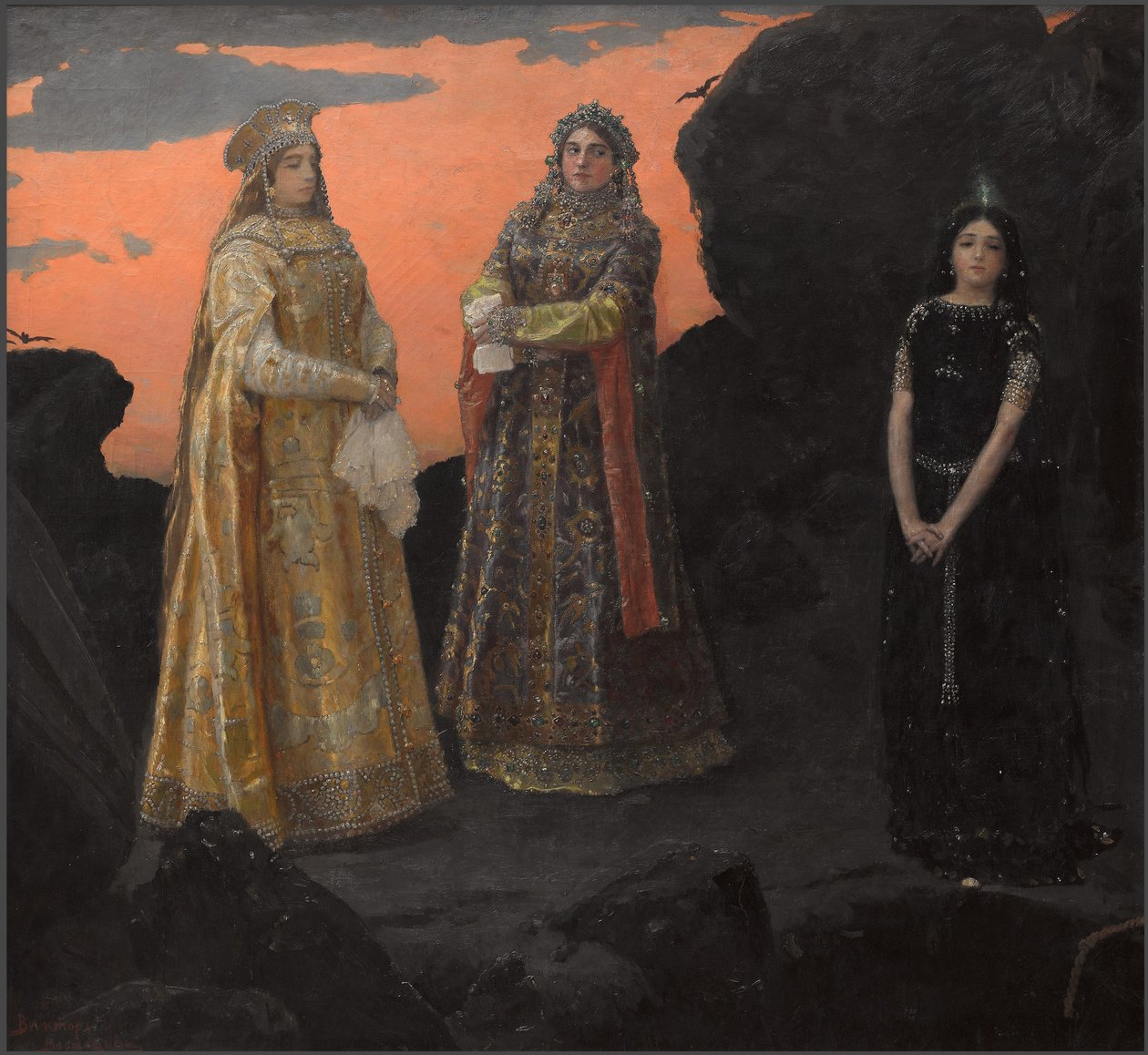 Tres reinas del reino subterráneo, 1879 de Viktor Mikhaylovich Vasnetsov