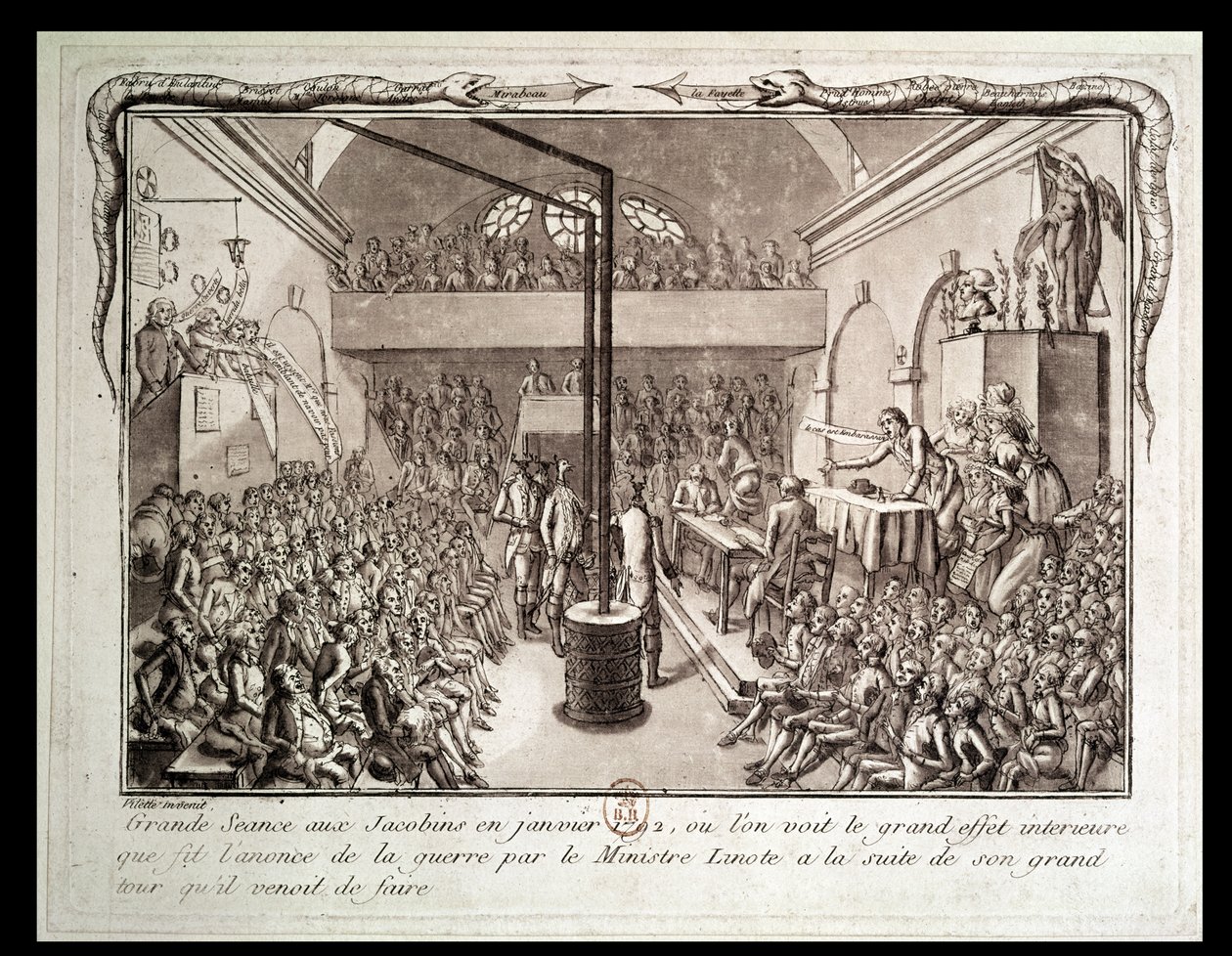 Reunión del Club Jacobino, enero de 1792 de Vilette