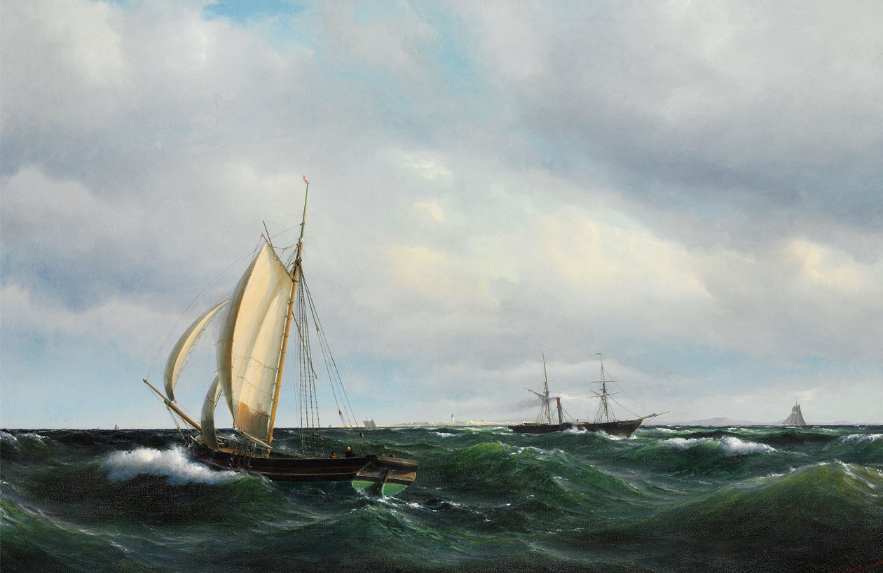 Vilhelm Melbye - Tarde tormentosa en Skagerak de Vilhelm Melbye