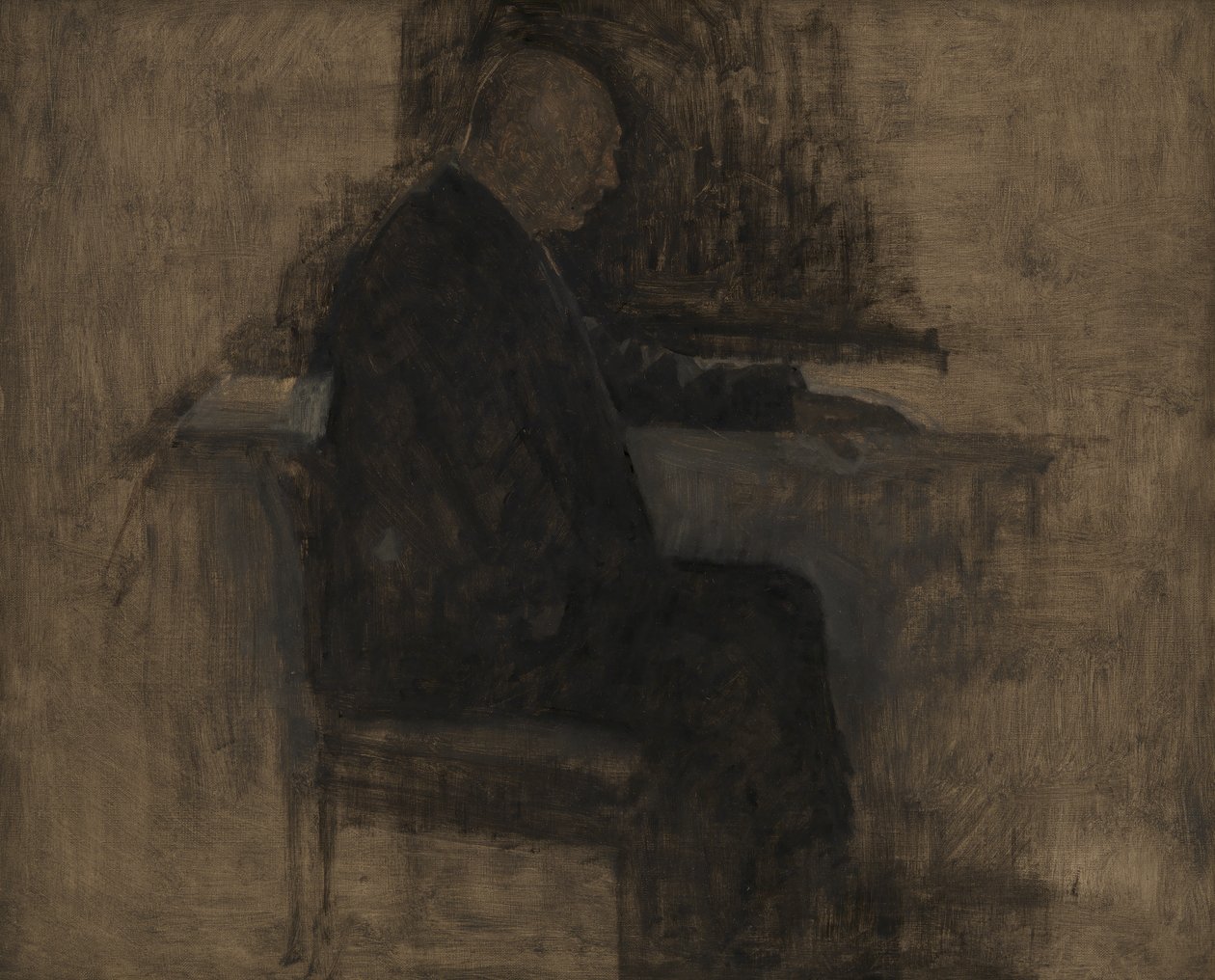 El arquitecto Thorvald Bindesbøll de Vilhelm Hammershøi