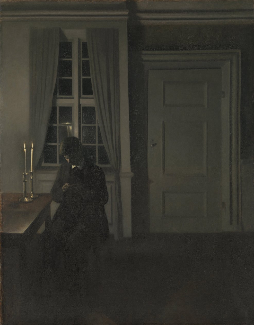 El coleccionista de monedas de Vilhelm Hammershøi