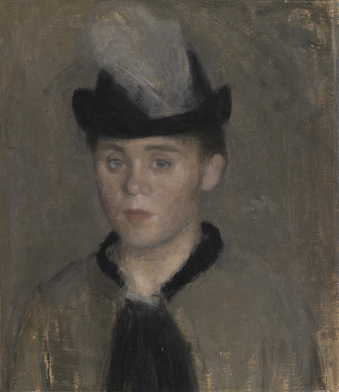 Ida Ilsted, la prometida del artista. Boceto de Vilhelm Hammershøi