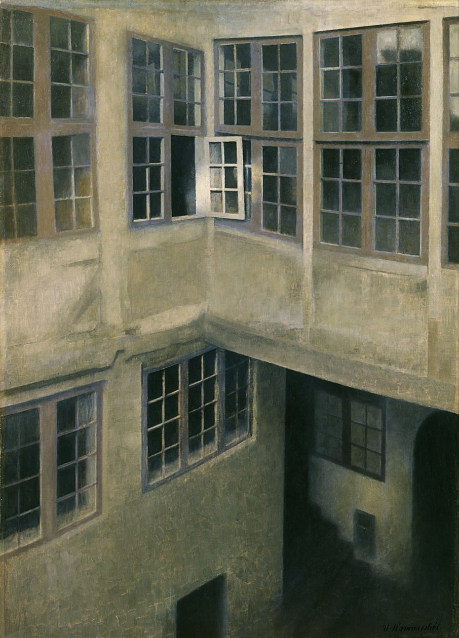 Interior del patio, Strandgade 30 de Vilhelm Hammershøi
