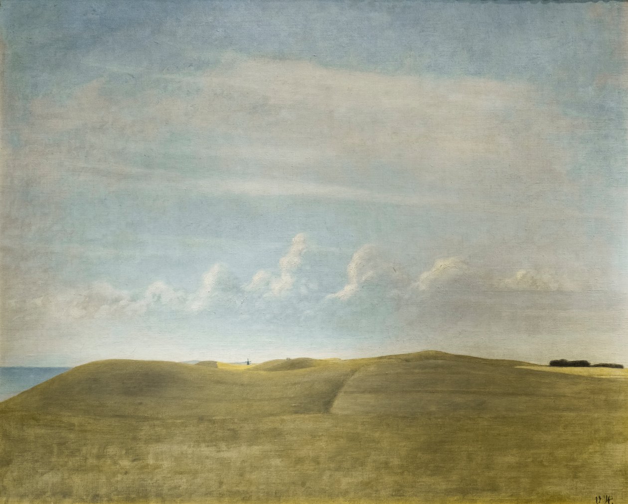 Paisaje (vista de Refsnaes) de Vilhelm Hammershoi