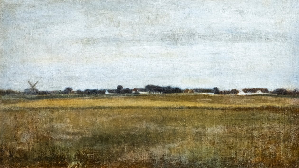Paisaje de Virum cerca de Frederiksdal, verano de Vilhelm Hammershoi