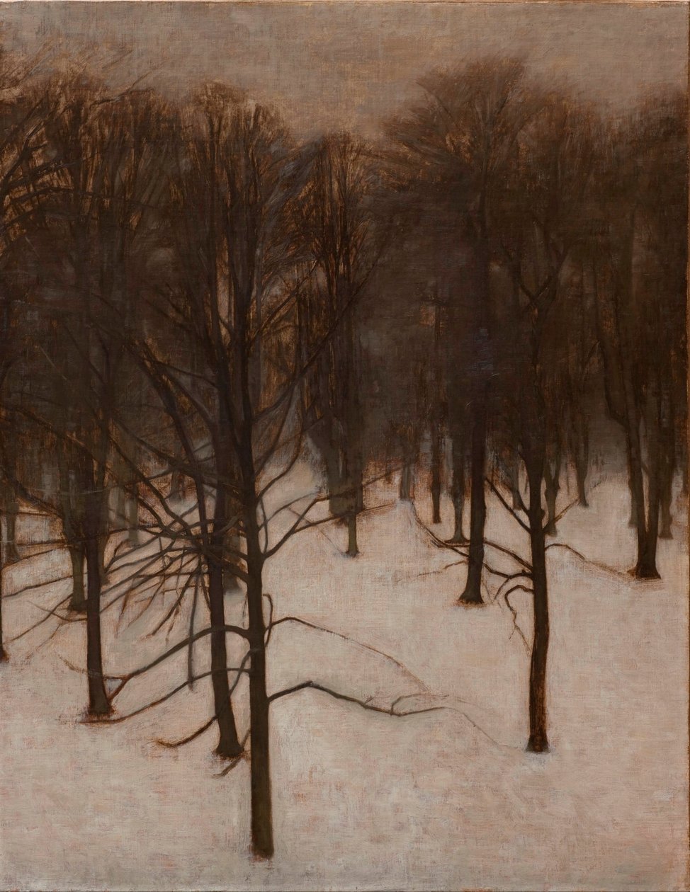 Parque Søndermarken en invierno de Vilhelm Hammershøi