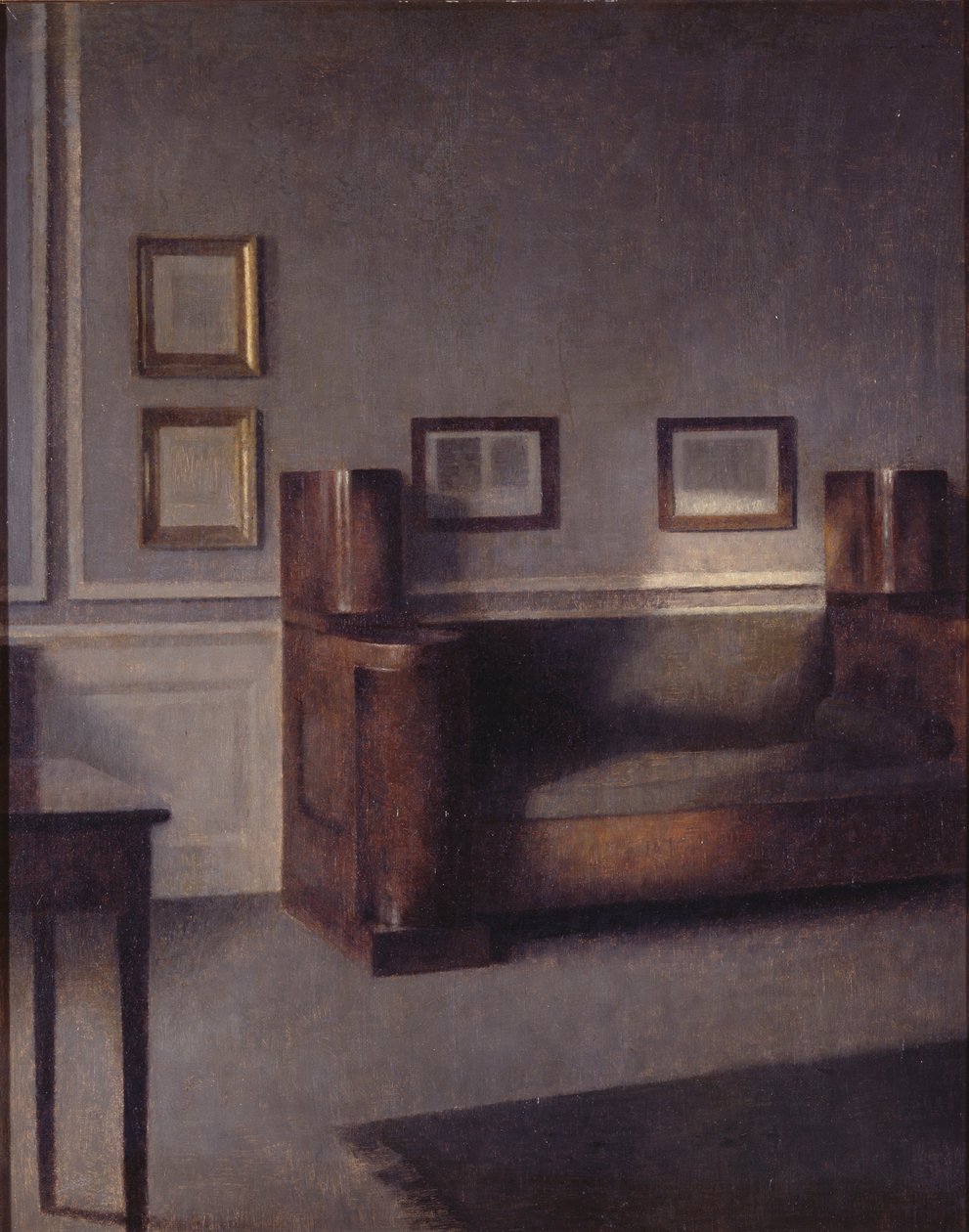 Imagen del salón de Vilhelm Hammershøi