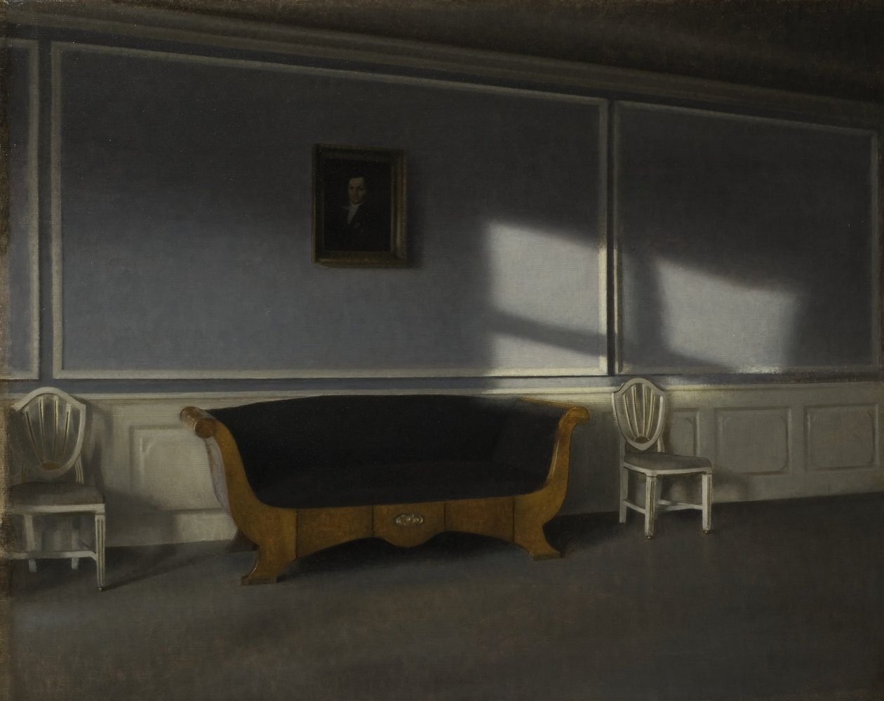 Luz del Sol en la Sala de Estar III, c.1905 de Vilhelm Hammershoi
