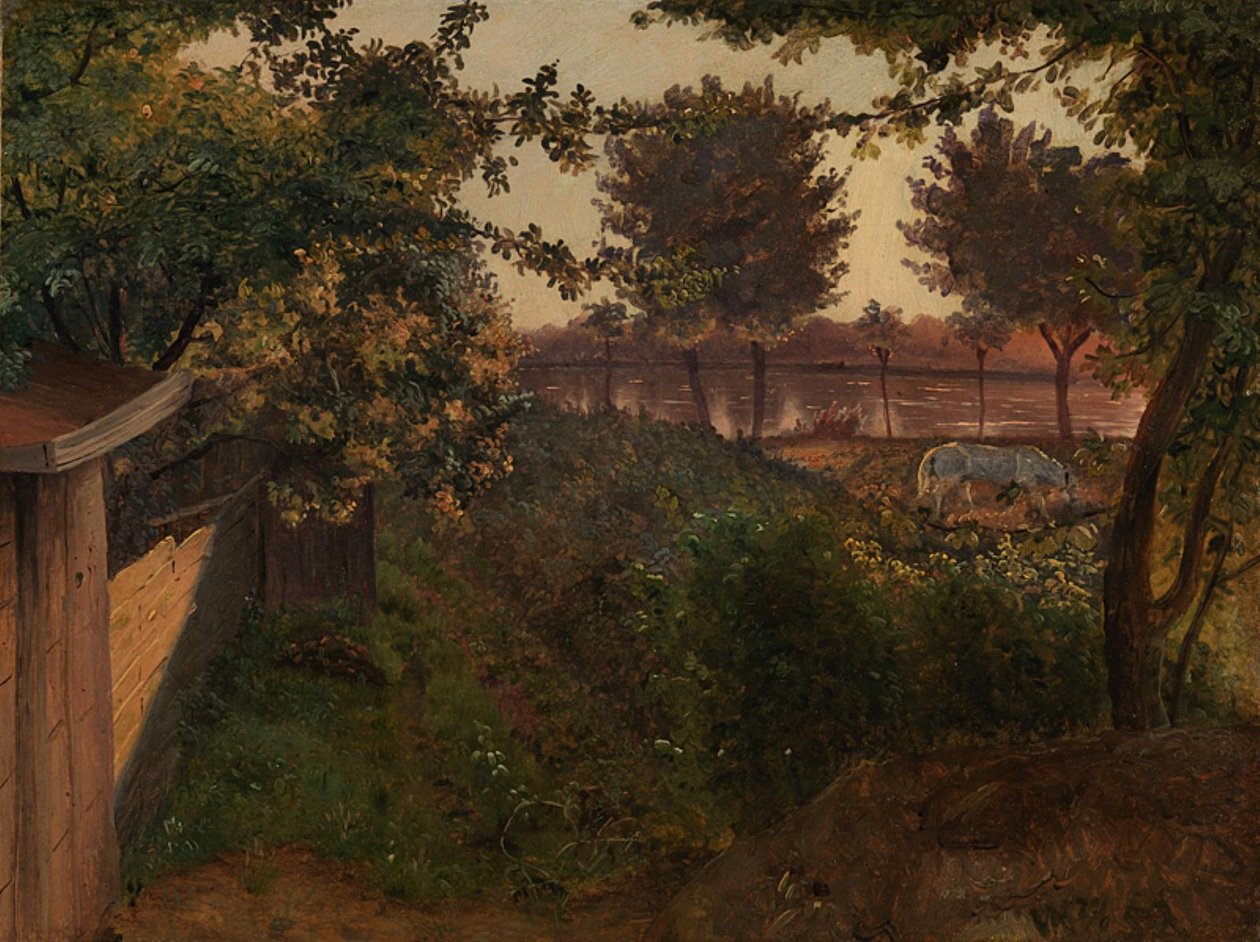 Detrás del jardín del artista en Farimagsvej cerca de St. Jørgens Sø de Vilhelm Kyhn