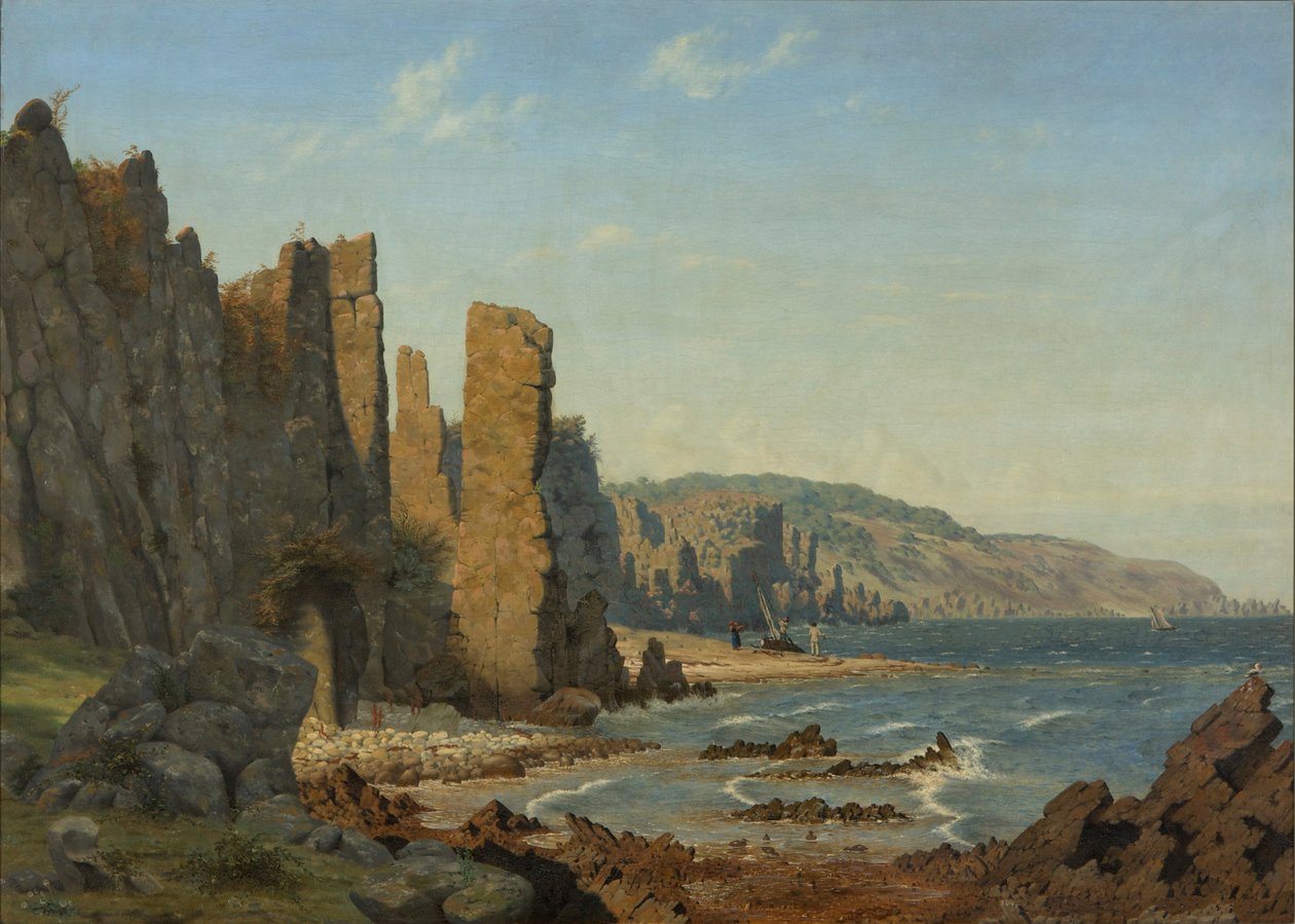 Formación de playa en Bornholm. Escena de Rø de Vilhelm Kyhn