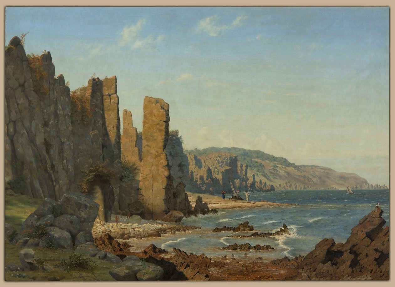 Formación de Playa en Bornholm. Escena de Rø de Vilhelm Kyhn