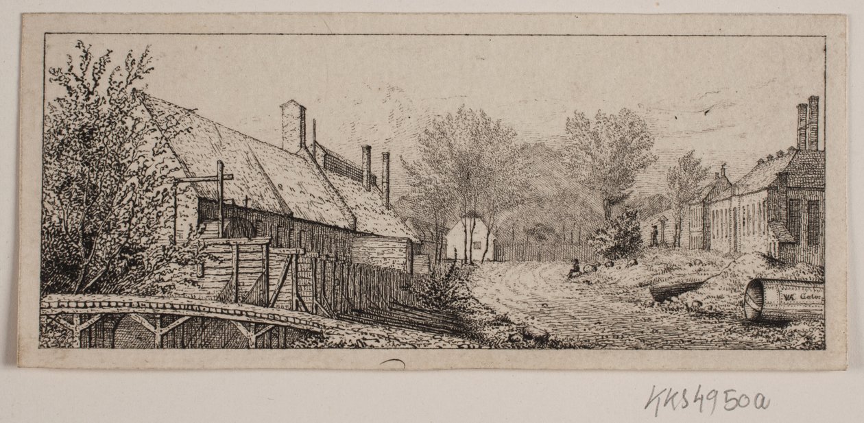 Escena de calle en Frederiksværk de Vilhelm Kyhn