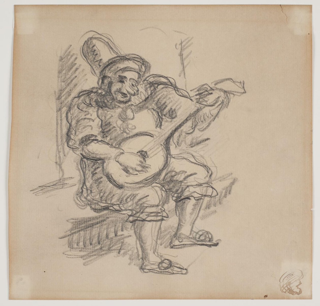 Payaso tocando el laúd de Vilhelm Lundstrøm