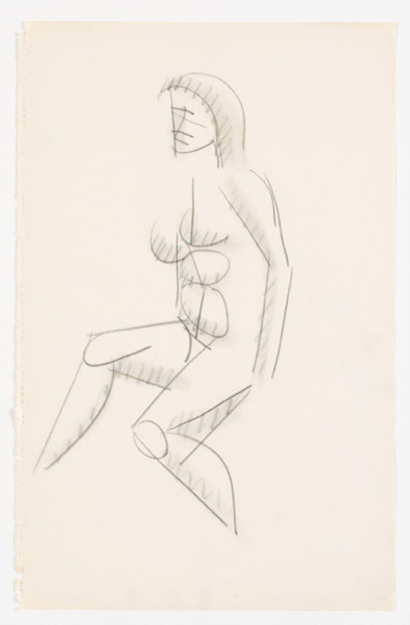 Modelo Sentada, Mirando a la Izquierda de Vilhelm Lundstrøm