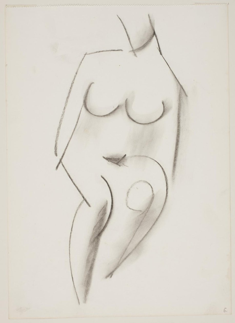 Mujer desnuda sentada vista de frente de Vilhelm Lundstrøm