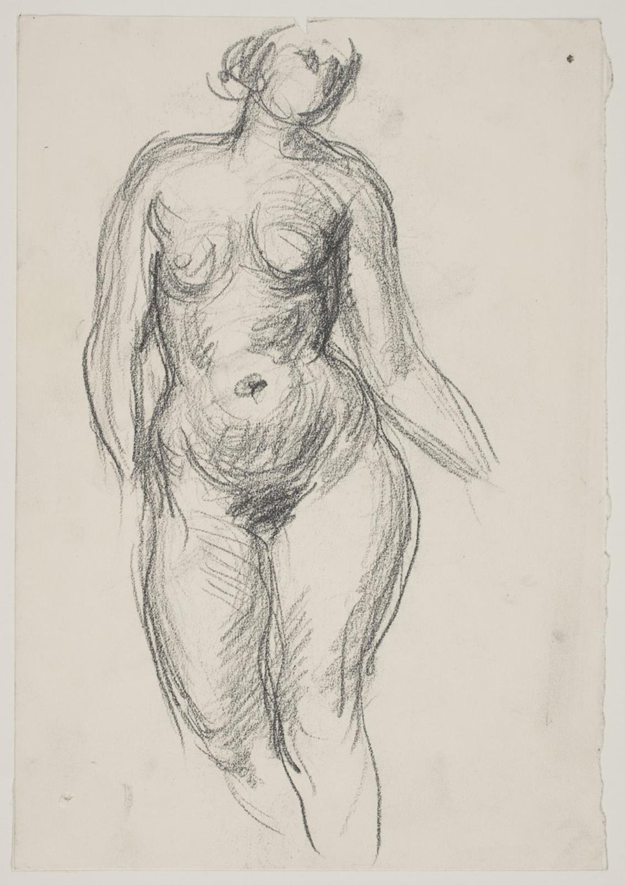 Modelo femenina de pie de Vilhelm Lundstrøm