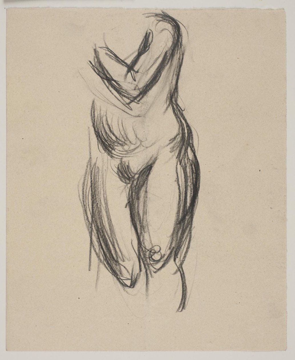 Modelo femenina de pie de Vilhelm Lundstrøm