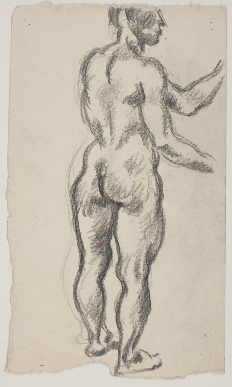 Modelo de pie, visto desde atrás de Vilhelm Lundstrøm