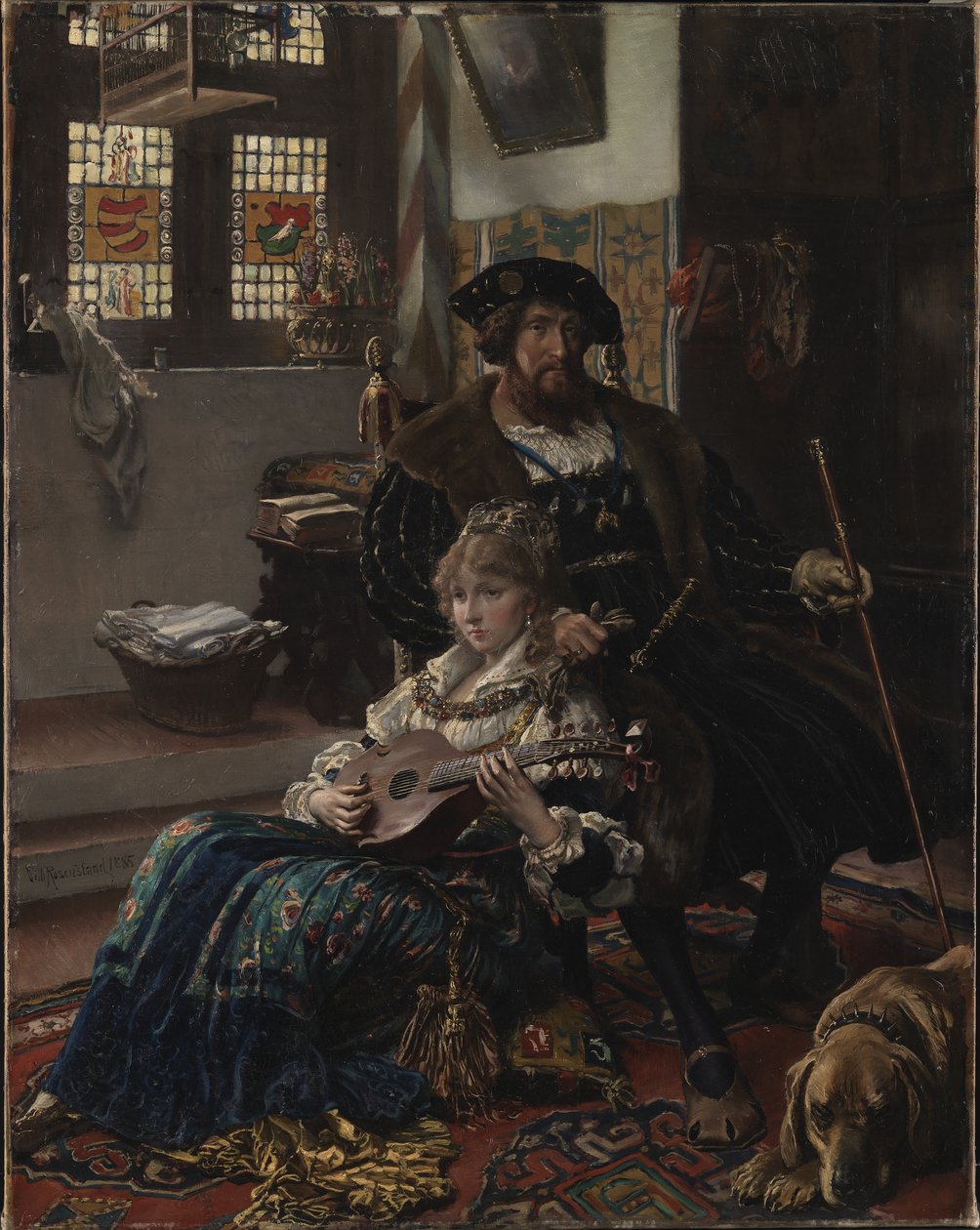 Cristián II y Dyveke de Vilhelm Rosenstand