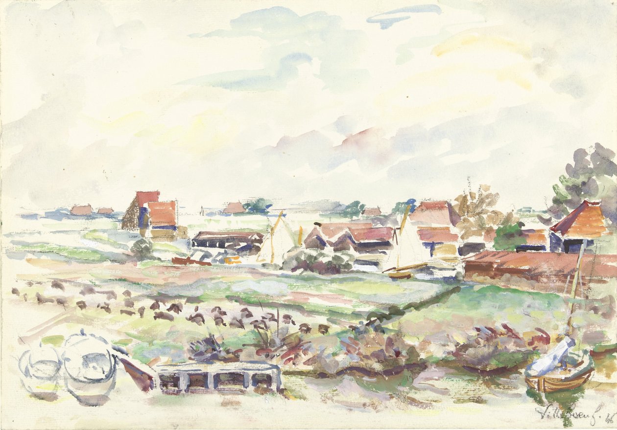 Paisaje en Frisia de Villeboeuf