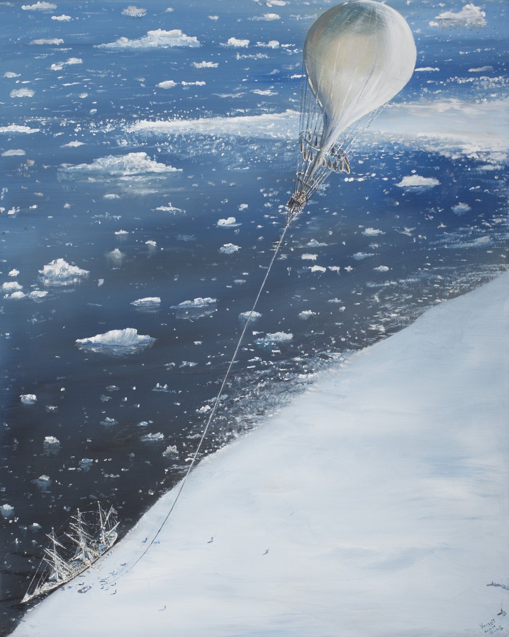 El primer aeronauta de la Antártida, Capitán Scott, 4 de febrero de 1902 de Vincent Alexander Booth
