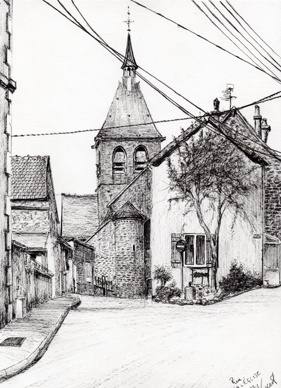 Iglesia en Laignes Francia, 2007 de Vincent Alexander Booth