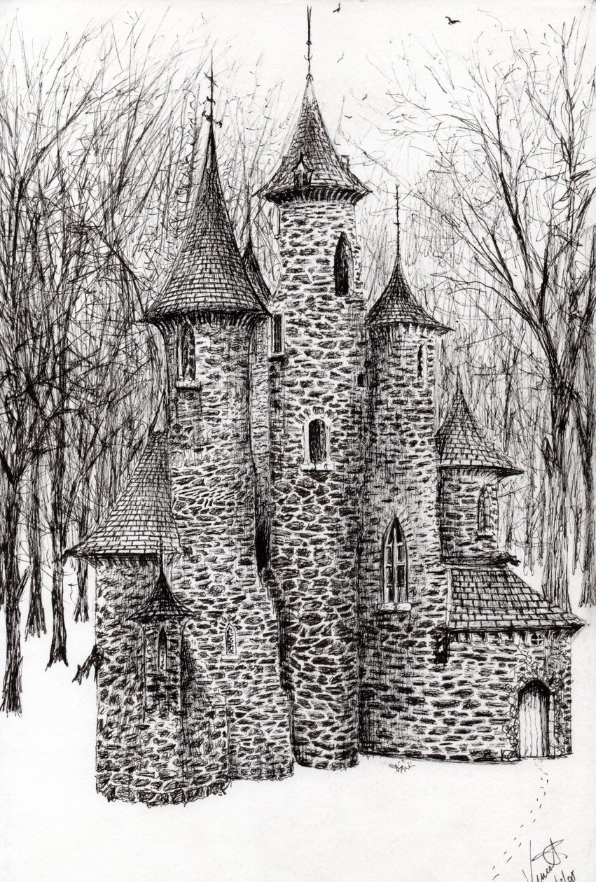 Casa de la puerta del castillo en el bosque de Findhorn, 2006 de Vincent Alexander Booth