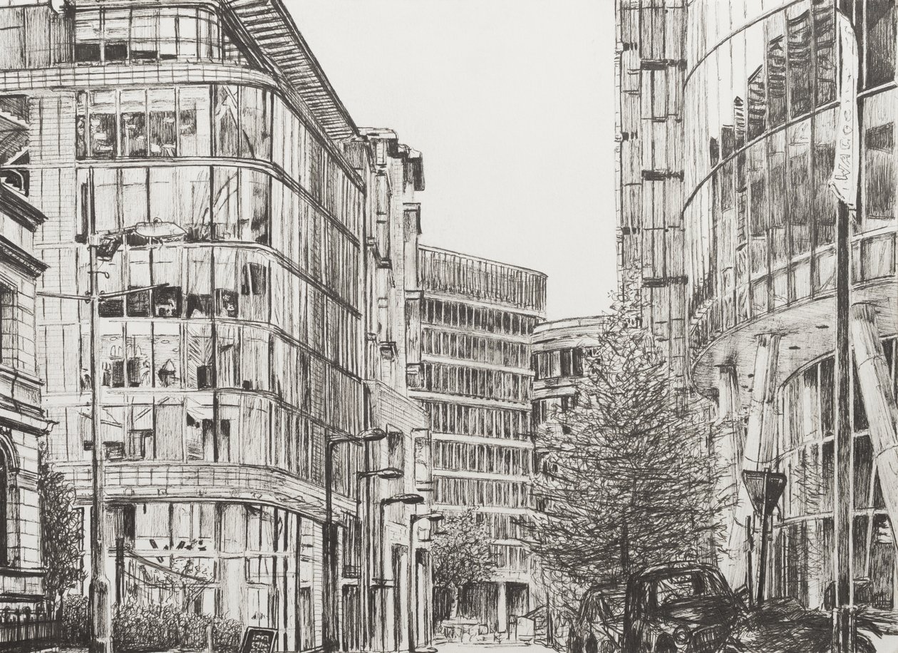 Manchester, Deansgate, vista desde el café, 2010 de Vincent Alexander Booth